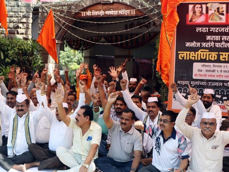 maratha quota stir has shinde fadnavis government in a bind
