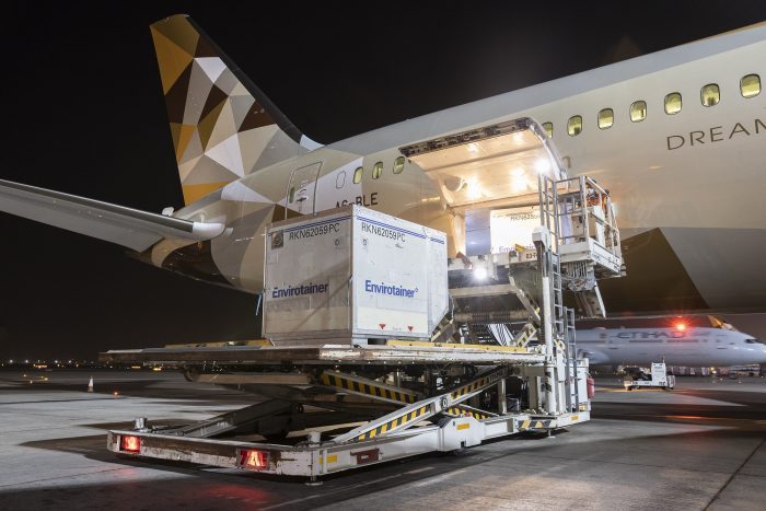 The flight carrying the first global shipment of Sotrovimab arrived in Abu Dhabi e1623910162158