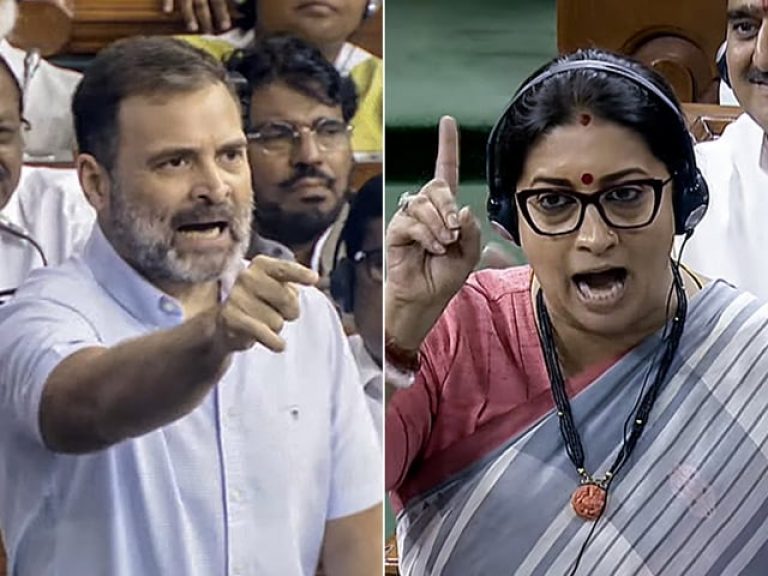 rahul gandhi vs smriti irani over flying kiss is the follow up of her old battle