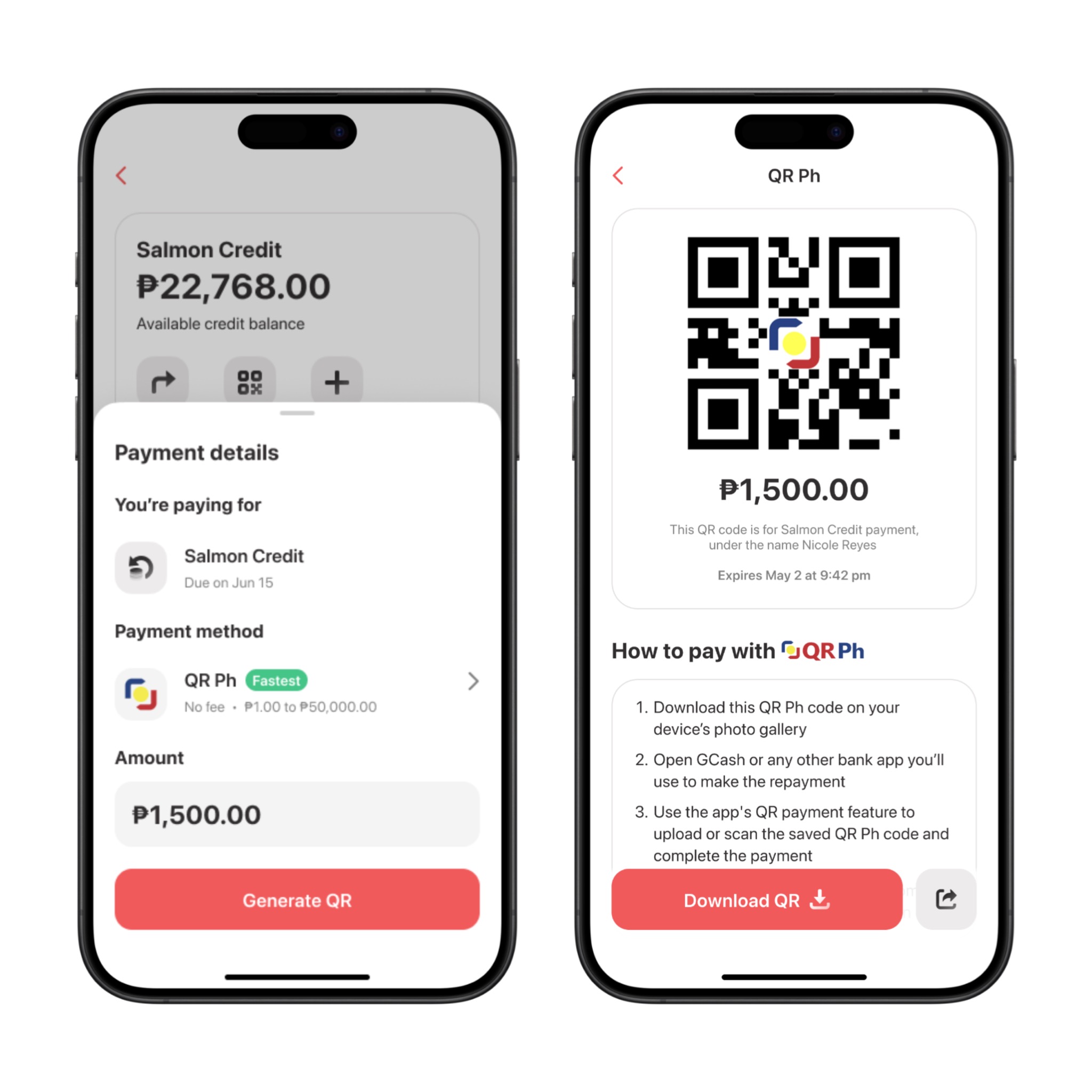 Salmon QR Ph