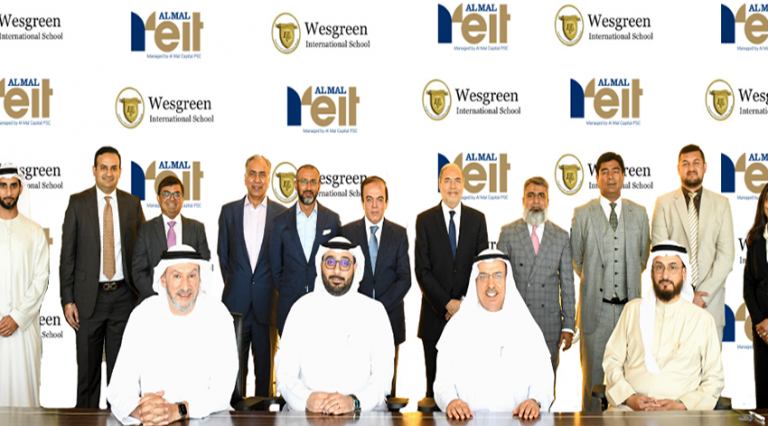Caption Representatives from Dubai Investments Al Mal Capital REIT and Wesgreen International School at the signing ceremony. 1 850x472 1