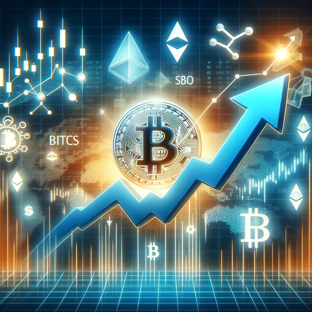 DALLC2B7E 2024 01 26 20.08.13 The image for Spot Bitcoin ETFs Fuel the Rise of a New Derivatives Market will feature a dynamic ascending graph or chart to symbolize market growth
