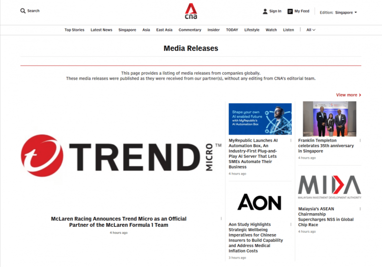 Media OutReach Newswire CNA imag