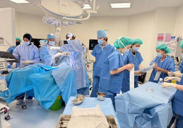 Prof Dr Kawamura observes the IV