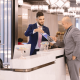 Reception area showcasing pro services in Dubai, where professionals assist clients with business setup, documentation, and corporate support.