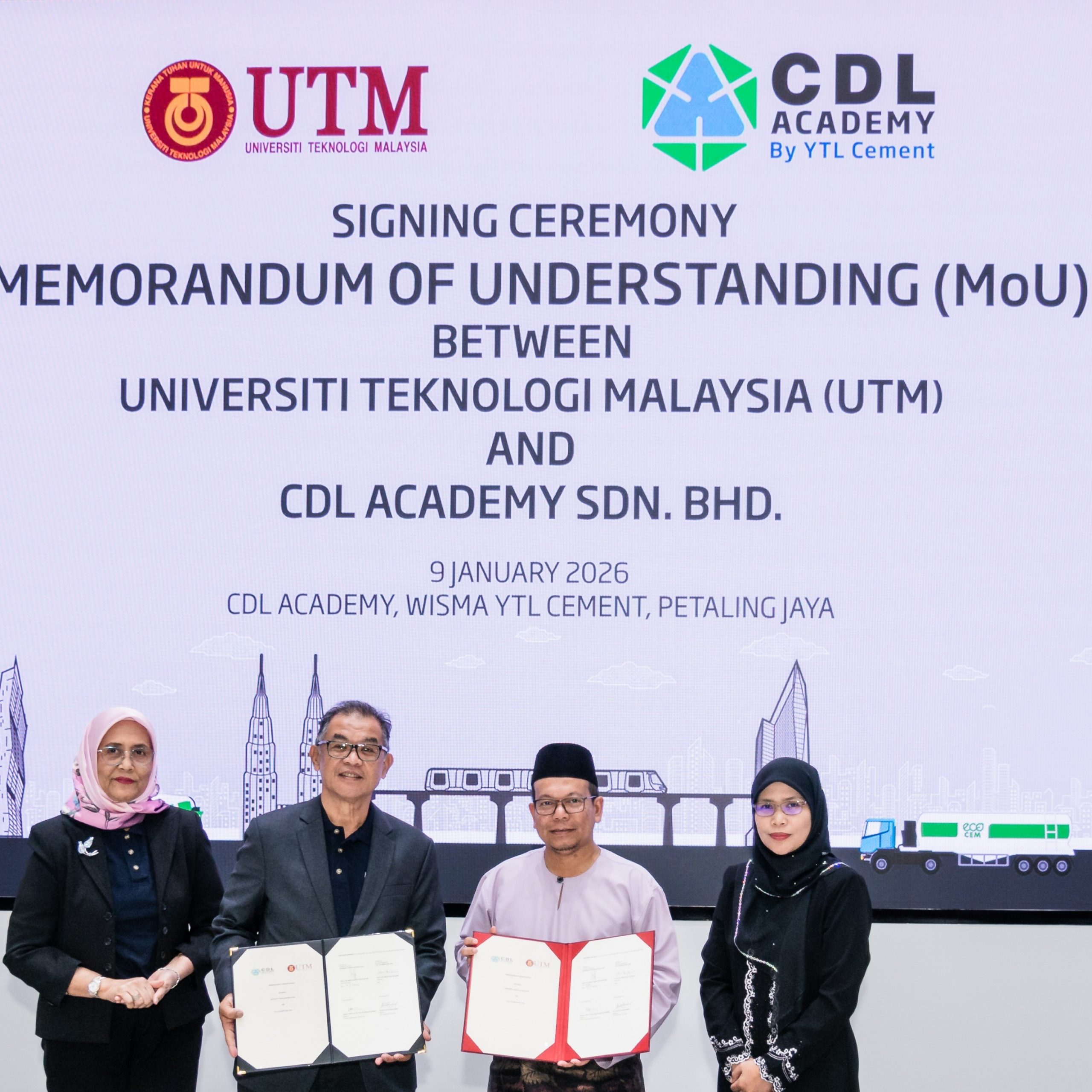 YTL Cement’s CDL Academy and Universiti Teknologi Malaysia Sign MoU to Advance Talent Development and Research Innovation in Sustainable Construction