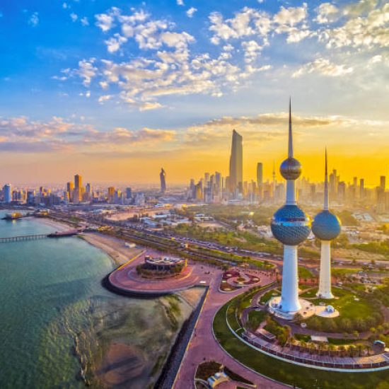 Vibrant Sunset over Kuwait City
