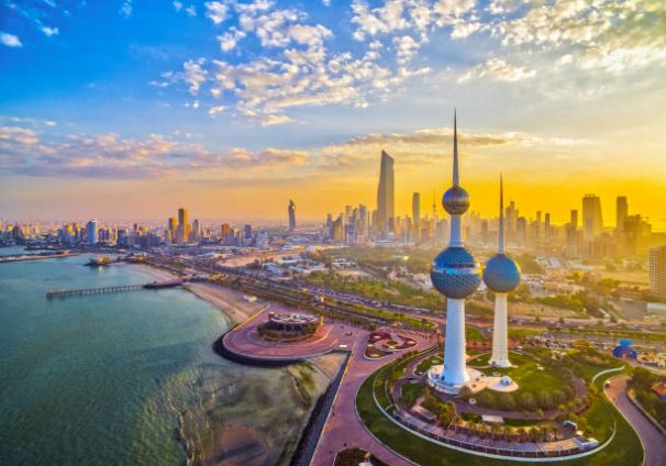 Vibrant Sunset over Kuwait City