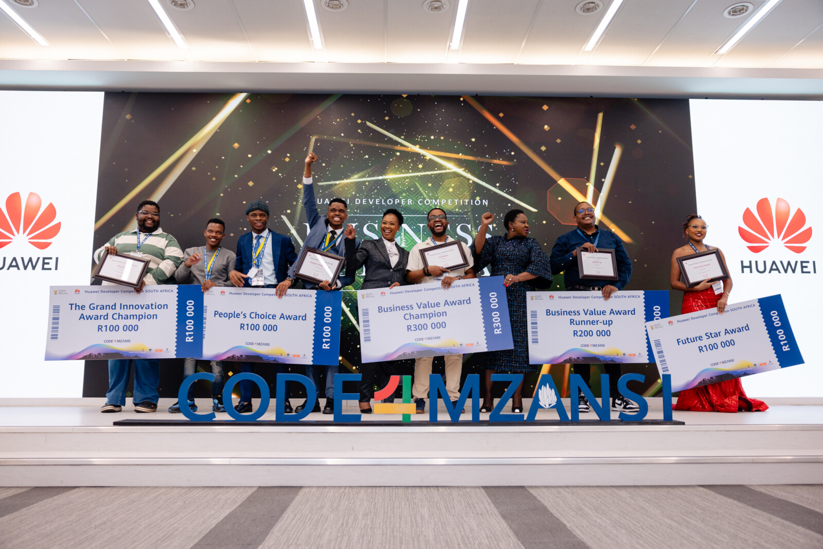 The winners at the Huawei